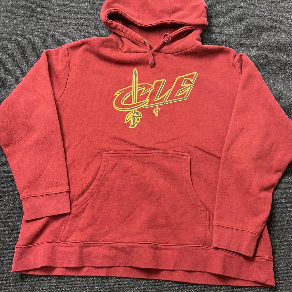 Cleveland Cavaliers Hoodie Sweatshirt Mens 2XL Red NBA Basketball Fanatics